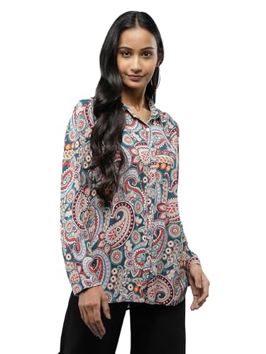 Aarke Ritu Kumar Green All Over Print Shirt