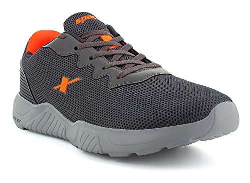 Sparx Men Dark Grey Neon Orange Sports Shoes