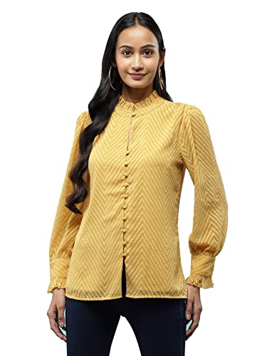 Aarke Ritu Kumar Mustard Solid Top