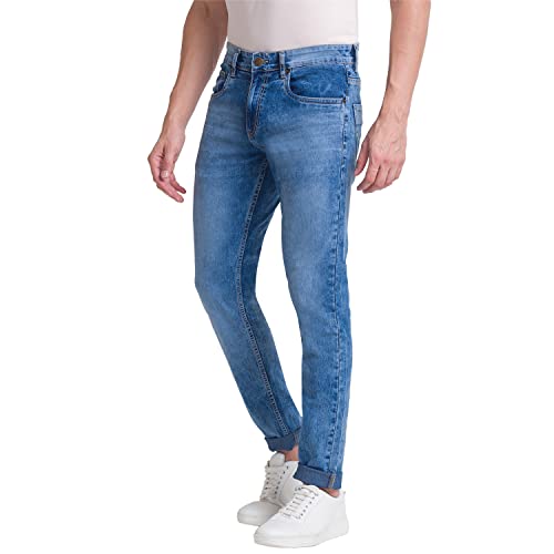 Giordano Men's Slim Fit Stretchable Jeans Blue