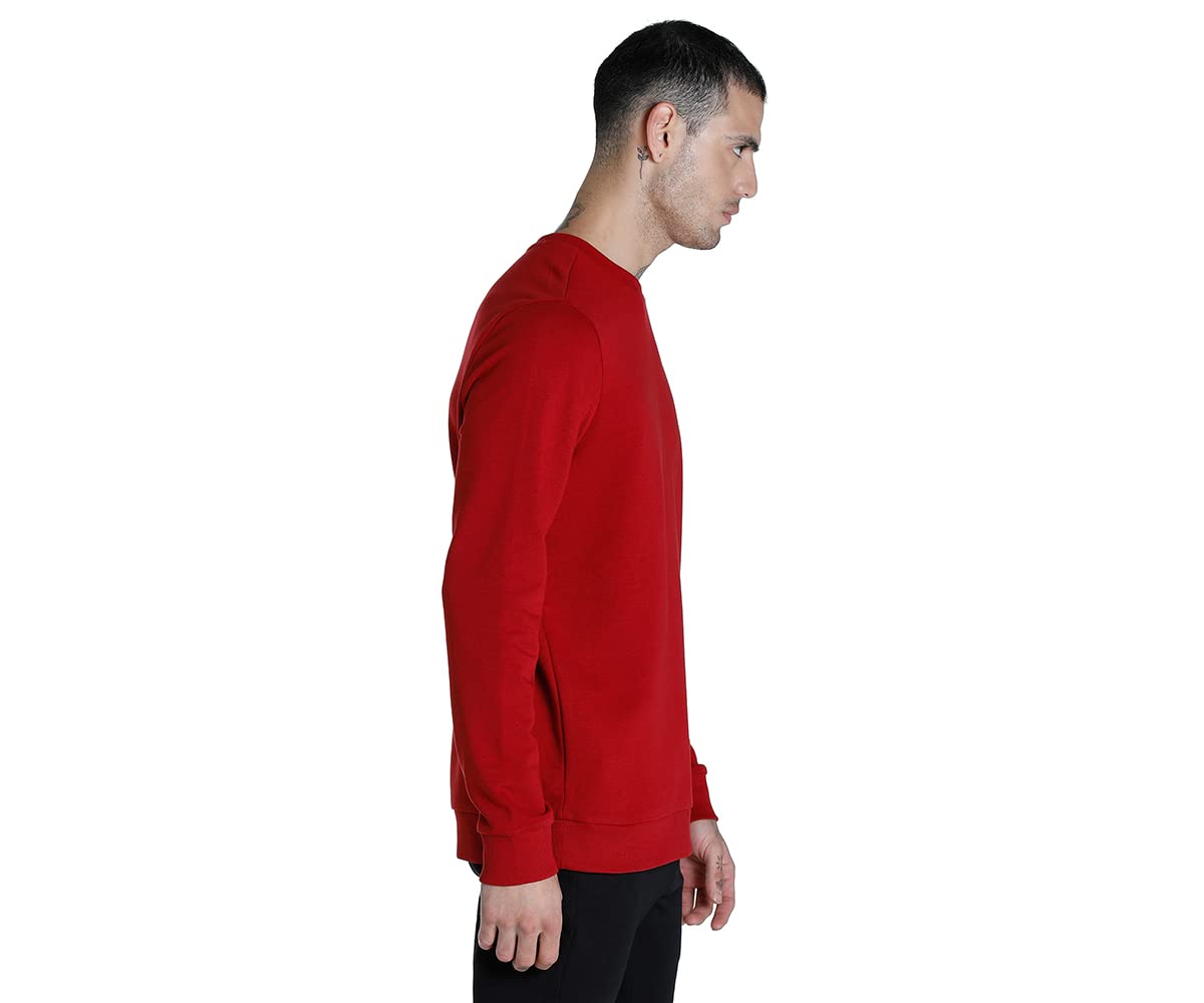 Puma Men's Cotton Crew Neck Sweatshirt (Intense Red)