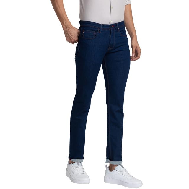 Raymond Men's Slim Jeans (RCYL00491-B7_Dark Blue