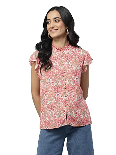 Aarke Ritu Kumar Pink Printed Button-Up Shirt