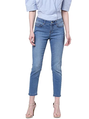 VERO MODA Women's Slim Jeans (10277959-Medium Blue Denim 34)