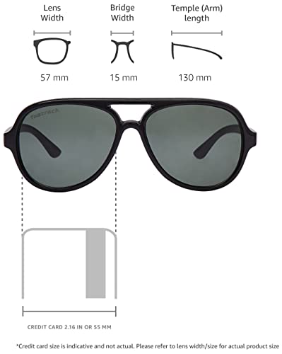 Fastrack Men Pilot non polarization Sunglasses (Black)