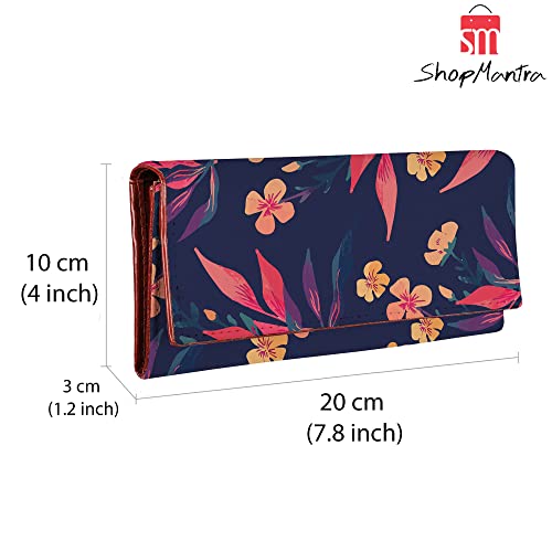 ShopMantra Wallet for Women's | Women's Wallet |Clutch |Vegan Leather | Holds Upto 6 Cards | 2 Notes and 1 Coin Compartment | Magnetic Closure | Multicolor