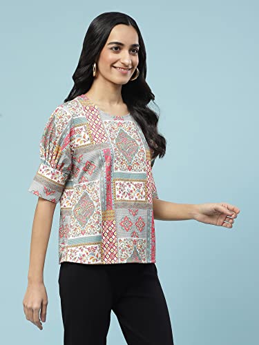 Aarke Ritu Kumar Multi Color Abstract Print Top