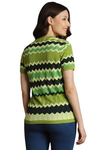 Allen Solly Women's Regular Fit Blouse (Green)