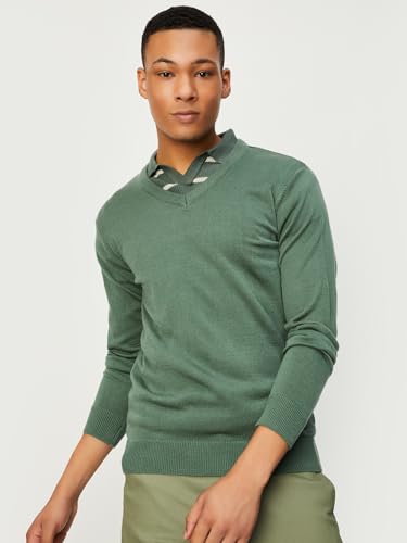 Max Mens Sweater,Aqua,M
