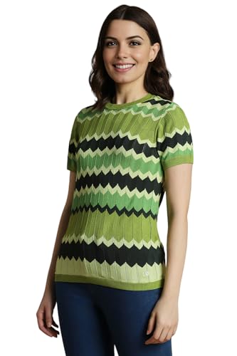 Allen Solly Women's Regular Fit Blouse (Green)