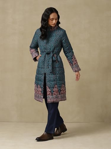 Aarke Ritu Kumar Green Quilted Jacket