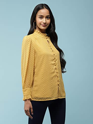 Aarke Ritu Kumar Mustard Solid Top