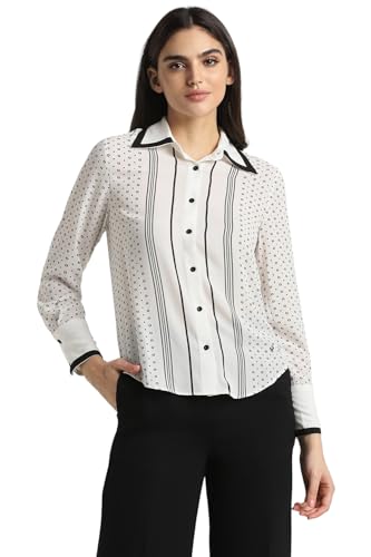 Allen Solly Women's Regular Fit Shirt (White)