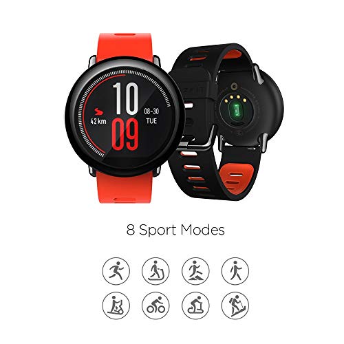 (CERTIFIED REFURBISHED) Amazfit Pace A1612 Multisport Smartwatch (Red)