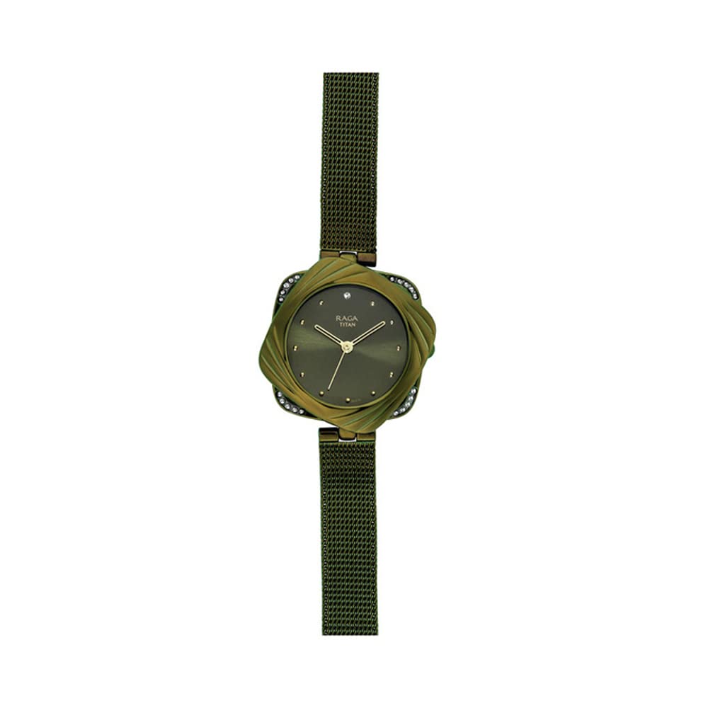 Titan green clearance watch