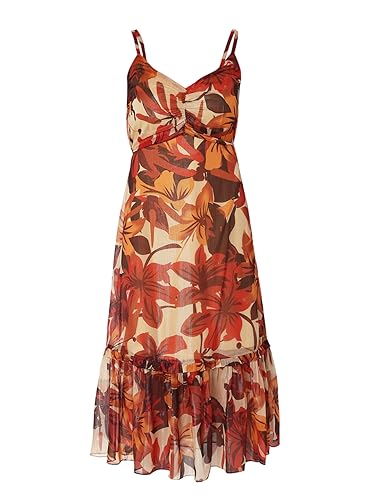 VERO MODA Women's Polyester A-Line Midi Dress (Birch)