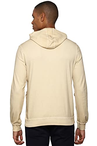 Allen Solly Solid Cotton Regular Fit Mens Sweatshirt (Beige,Large)