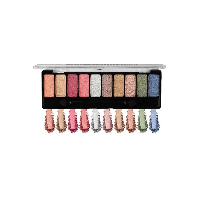 Mattlook 10 Color Eye Shadow Makeup Series Luxury Wet Eyeshadow Palette|Glam to Party Look|Easily Blendable|Rich PigmentsSmudge Free|Long Lasting-8 g