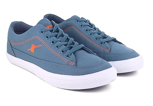 Sparx Men's Shoes,Bluish Grey/NEON Orange
