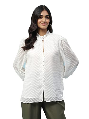 Aarke Ritu Kumar White Solid Top