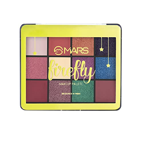 MARS Firefly Makeup Kit with 12 Eyeshadows,Highlighter, Blusher and Bronzer| Highly Pigmented | Free Applicator & Mirror | Eye and Face Palette for Women (26.0 gm) (Shade-1)