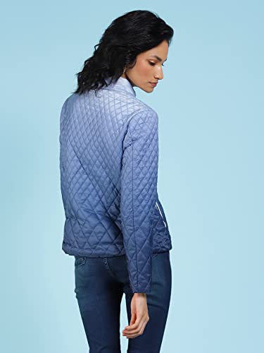 Label RITU KUMAR Women's Ombre Regular Jacket JKTDP001N30097860-BLUE OMBRE-M