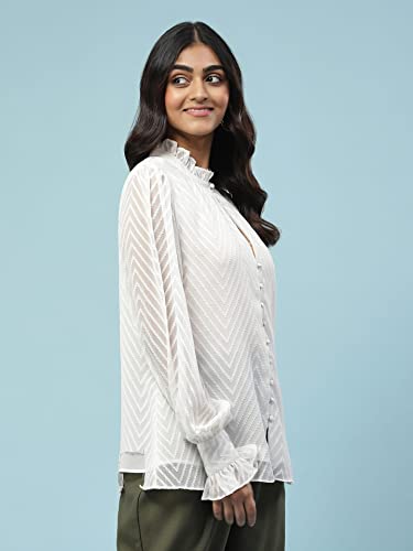 Aarke Ritu Kumar White Solid Top