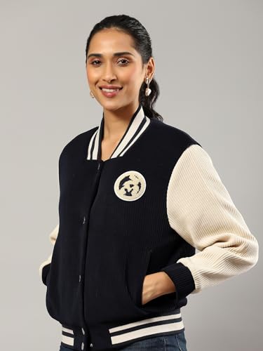 Label RITU KUMAR Navy Logo Jacket