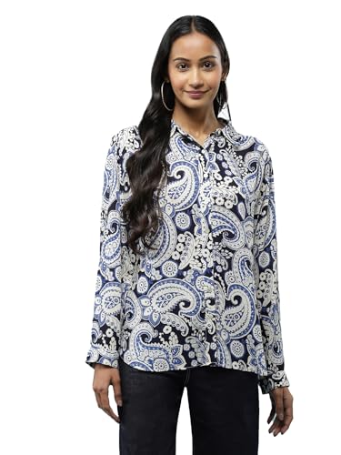 Aarke Ritu Kumar Blue All Over Print Shirt