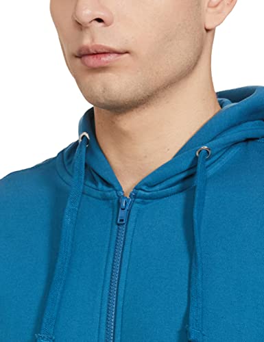 Amazon Brand - Symbol Men's Regular Cotton Blend Hooded Neck Sweatshirt (SY-A22-SW-19_Fog Teal_XL_Fog Teal_XL)