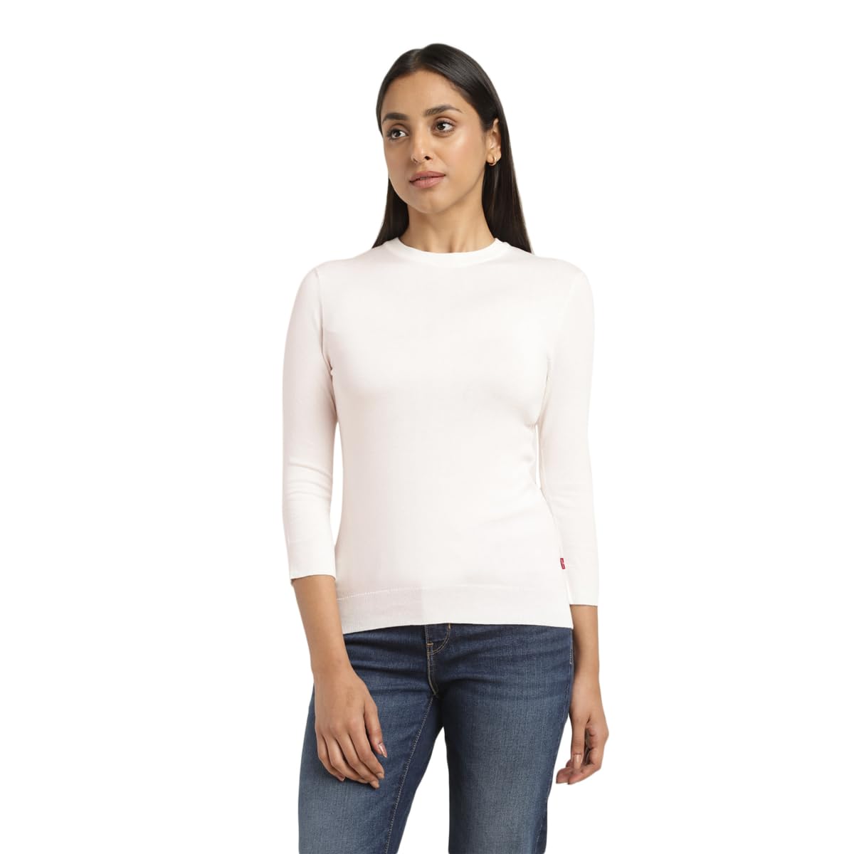 Levi's Women's Cotton Modern Sweater (A9197-0001_Cream