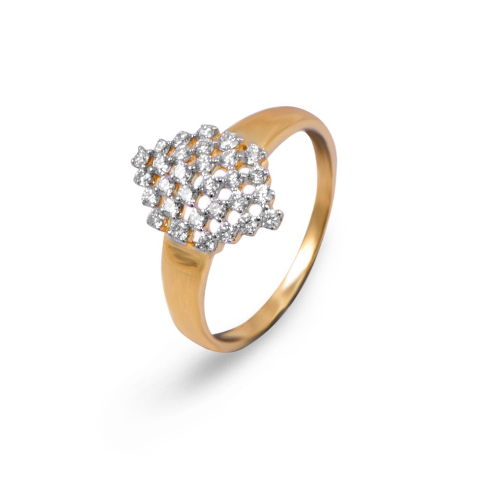 Joyalukkas Pride Diamond Collection 18k Yellow Gold and Diamond Ring