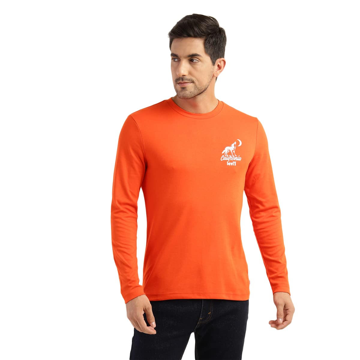Levi's Men's Fitted T-Shirt (58845-0063_Tangerine Orange M)