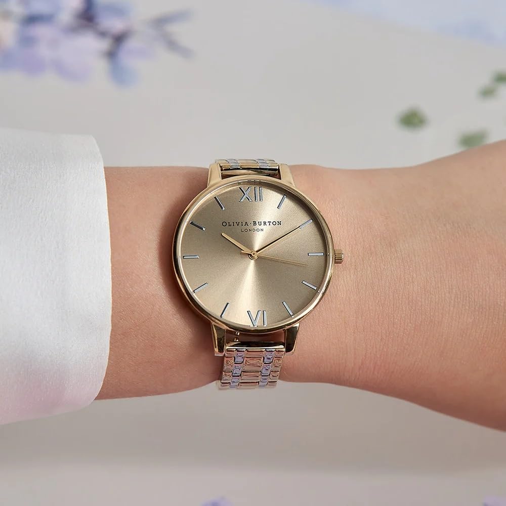 Olivia burton Classics Analog Gold Dial Women's Watch-OB16EN05