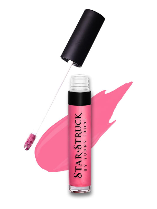 STARSTRUCK BY SUNNY LEONE Glossy Liquid Lip Color, Light Pink | Highly Pigmented, Hi-Shine & Non-Sticky Formula | Lip Gloss For Girls, Women | Pink Peony
