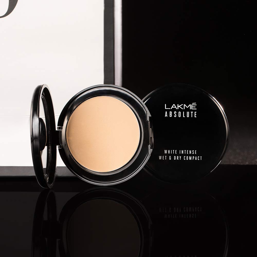 Lakmé Absolute White Intense Wet & Dry Compact, Rose Fair 02, Long Lasting With Spf, 9 g