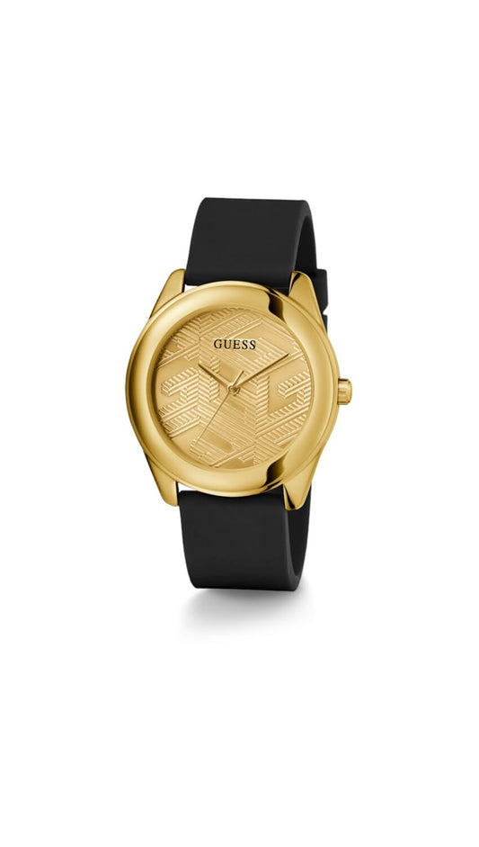 GUESS Women Champagne Round Stainless Steel Dial Analog Watch- GW0665L1