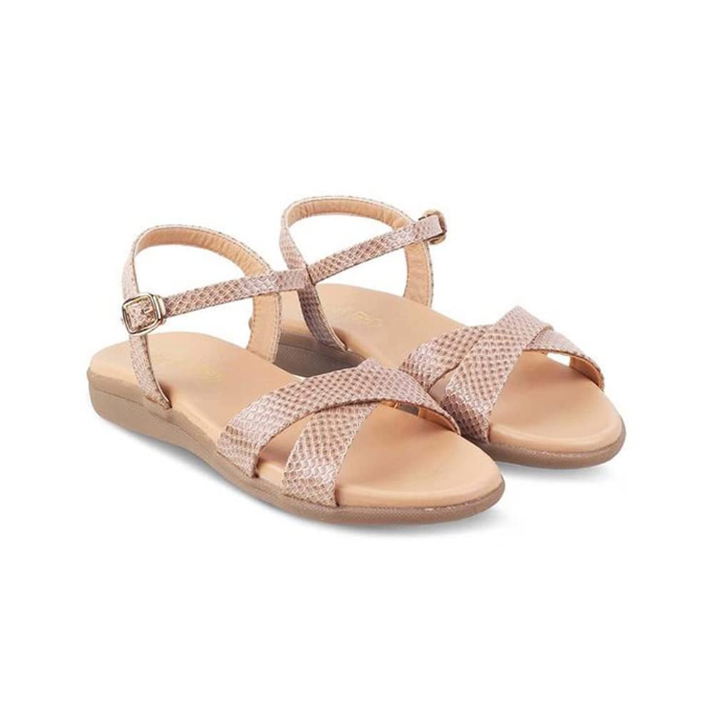 tresmode 221-ABACKSTRAP BEIGE SMART CASUAL FLATS SANDALS