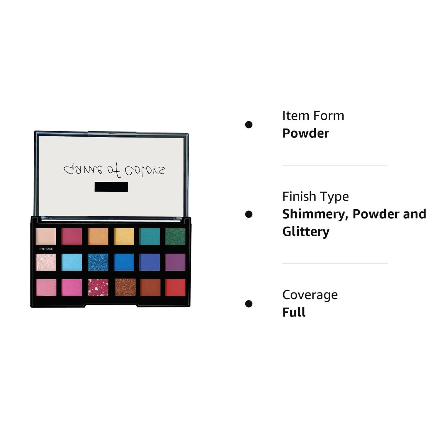 FLiCKA Game Of Colors Makeup Eyeshadow Palette| Matte & Shimmery Finish, Smudge Proof, Crease Proof & Smear Proof| Highly Pigmented & Easy To Blend, 04 On The Beach, 18g
