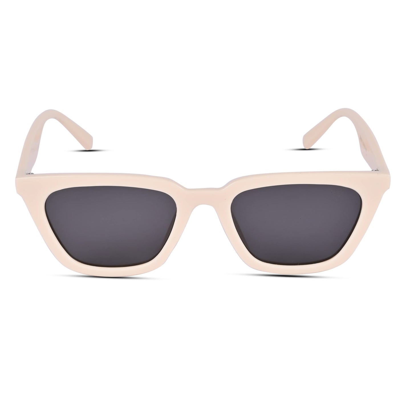Voyage UV Protection Black Cat-Eye Sunglasses for Women (3517MG3762 | Beige Frame | Black Lens)