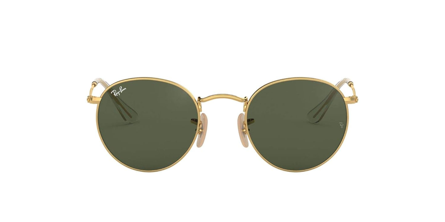 Ray-Ban Men UV Protected Green Lens Round Sunglasses