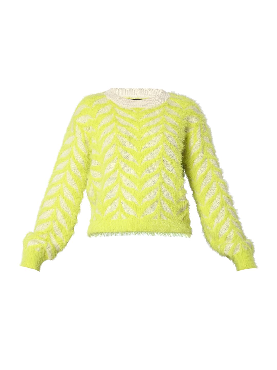 VERO MODA Women's Nylon Round Neck Sweater (10291027- Birch