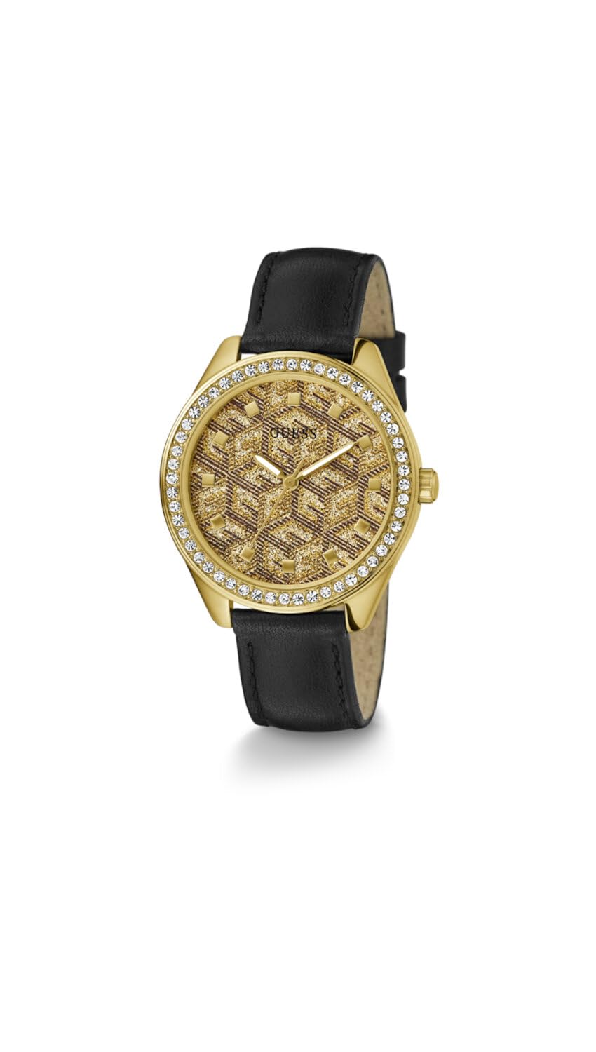 GUESS Women Gold Round Stainless Steel Dial Analog Watch- GW0608L2