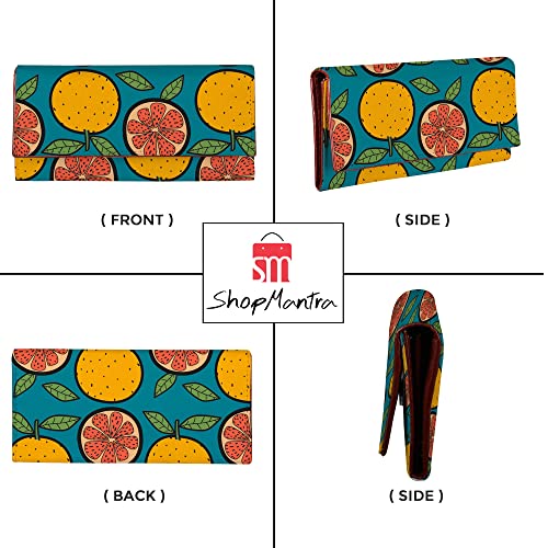 ShopMantra Wallet for Women's | Women's Wallet | Clutch | Ladies Purse | Made with Vegan Leather | Holds Upto 6 Cards | 2 Notes and 1 Coin Compartment | Magnetic Closure | Multicolor