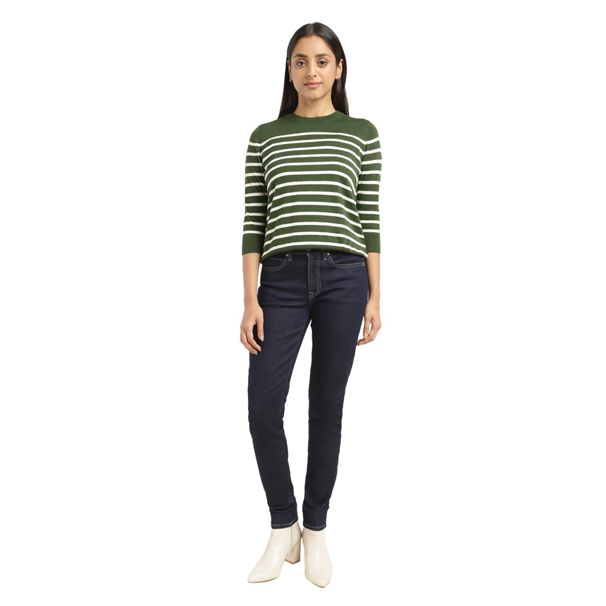 Levi's Women's Cotton Blend Modern Sweater (A7861-0000_Green