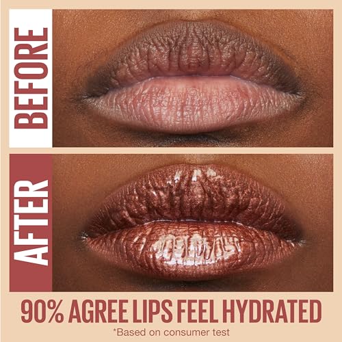 Maybelline Lifter Gloss, Hydrating Lip Gloss with Hyaluronic Acid, High Shine for Plumper Looking Lips, Pearl, Silver Pearl Clear, 0.18 Ounce