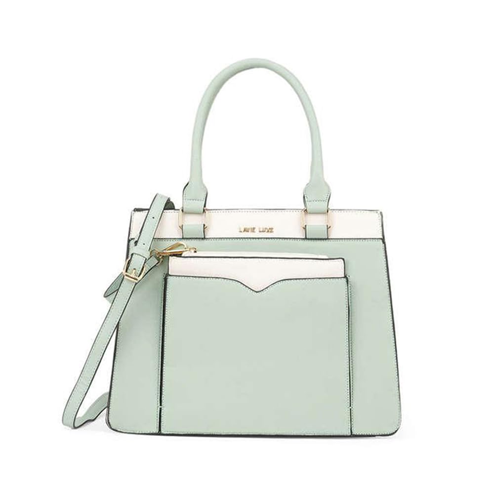 Lavie Yalon 23 Synthetic leather Zipper Closure Women's Satchel Handbag (MINT, MEDIUM)