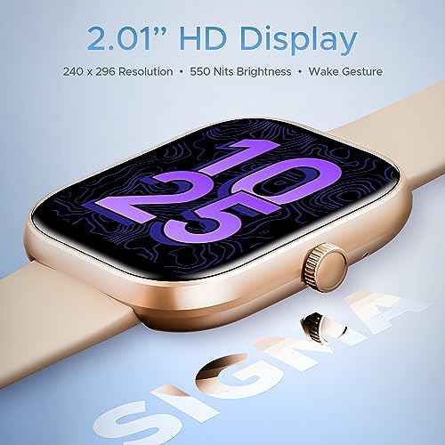 boAt Wave Sigma with 2.01" HD Display,Bluetooth Calling, Coins, DIY Watch Face Studio, 700+ Active Modes, HR&SpO2 Monitoring, Energy and Sleep Scores,IP67, Smart Watch for Men & Women(Cherry Blossom)