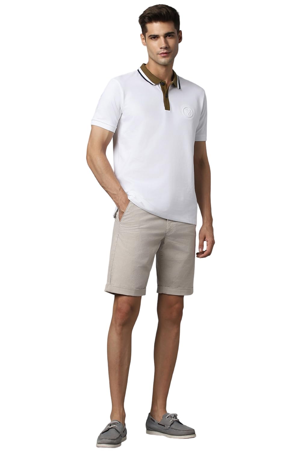 Allen Solly Men's Chino Shorts (Grey)