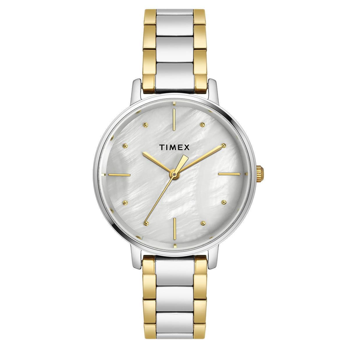 TIMEX Women Grey Round Analog Brass Dial Watch- TWEL15808